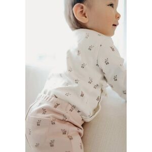 Pehr - Hatchling Fawn outfit (kimono onesie and pants)  - size 6-12 months